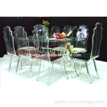 Acrylic Waved Shape Dining Table (CT903)